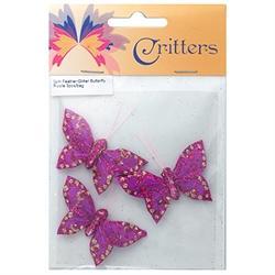 5cm Feather Glitter Butterfly (available in 6 colours)